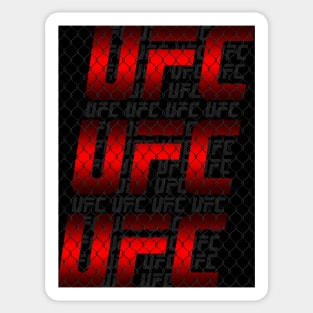 ufc LOGO fence RED Sticker